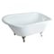 Aqua Eden Clawfoot Bathtubs, 48 L, 30.18 W, White/Brushed Nickel, Cast Iron VCT3D483018NT8 - alternate 1